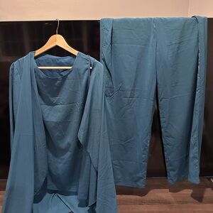 Elegant Blue Women's Pantsuit